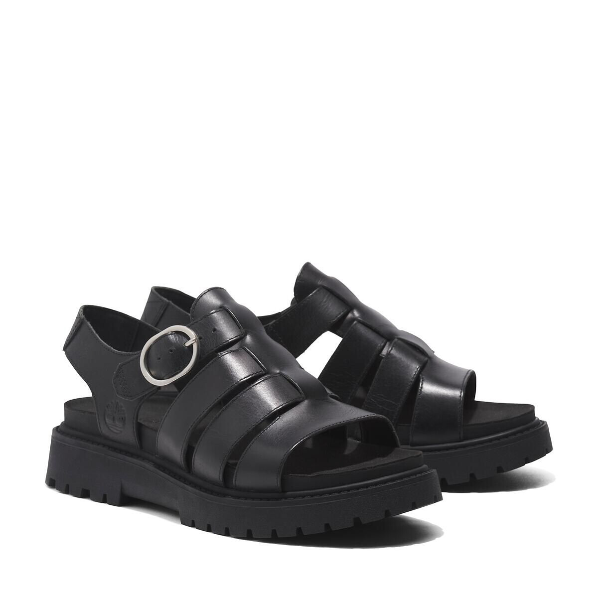 Clairemont way fisherman sandals in leather, black, Timberland | La Redoute