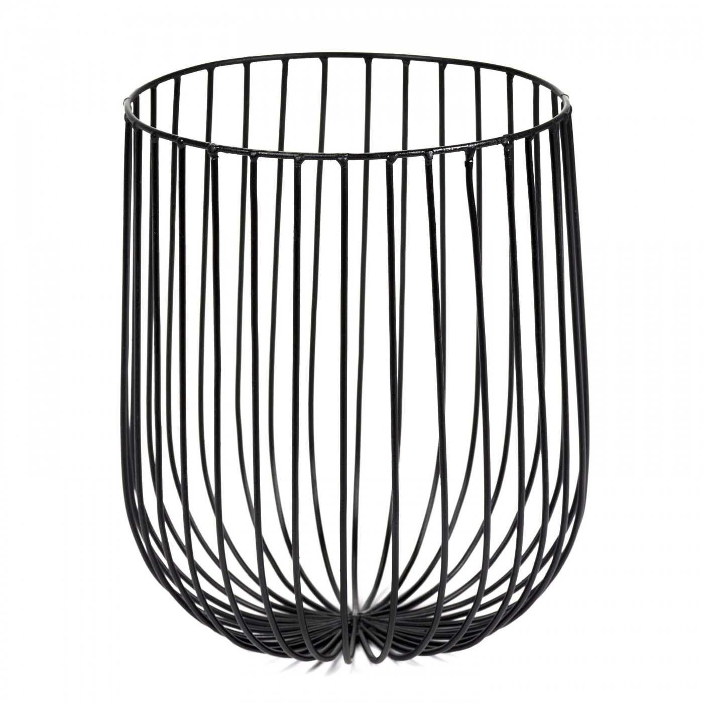Corbeille CATU Noir Large Diam 20 x H 25 cm, SERAX