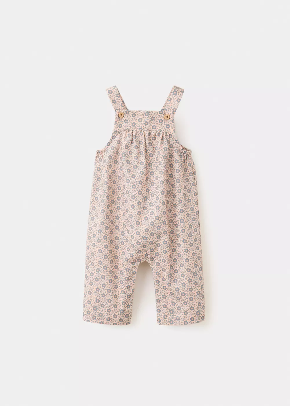 Salopette en coton à fleurs, MANGO BABY