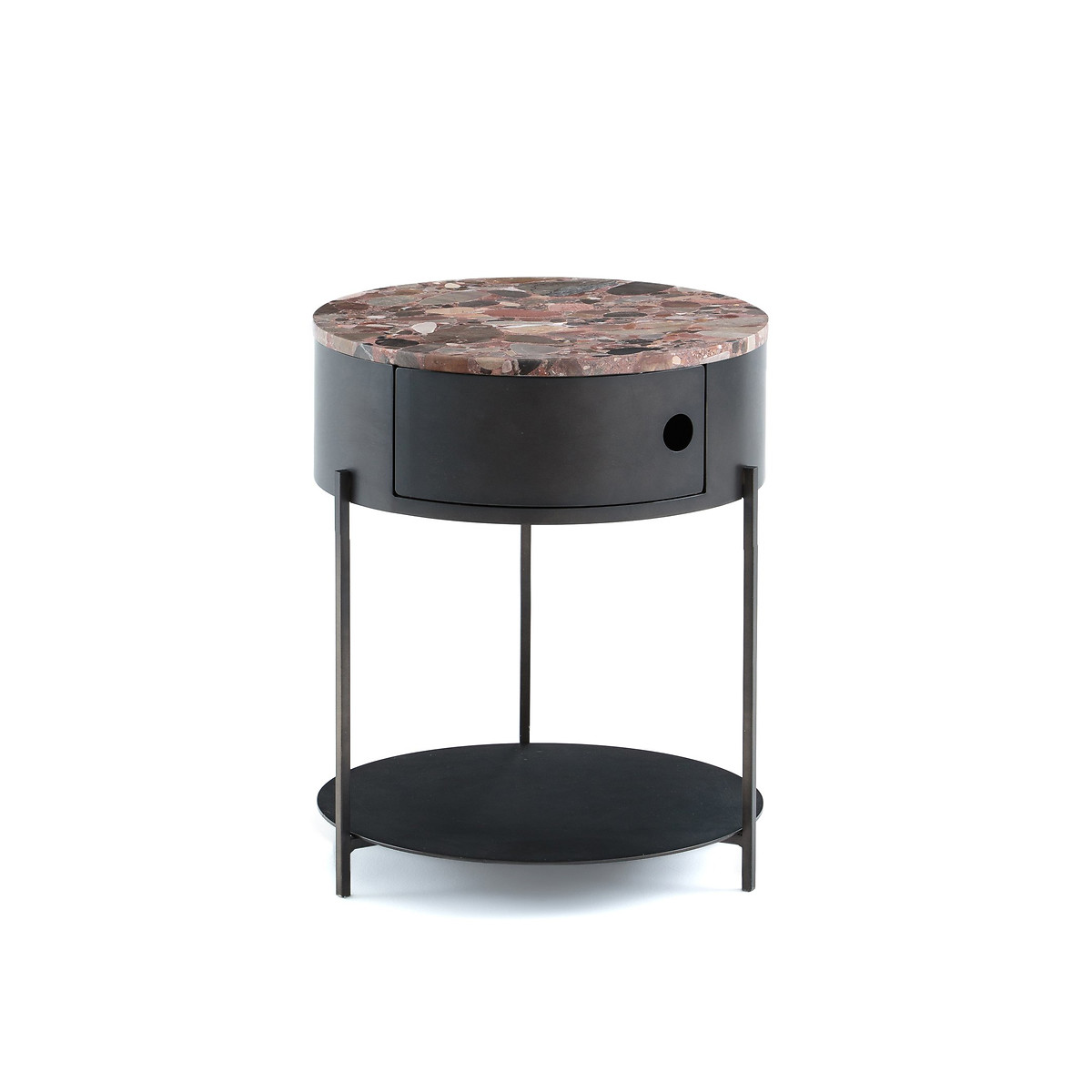 Talbingo Marble and Metal Bedside Table