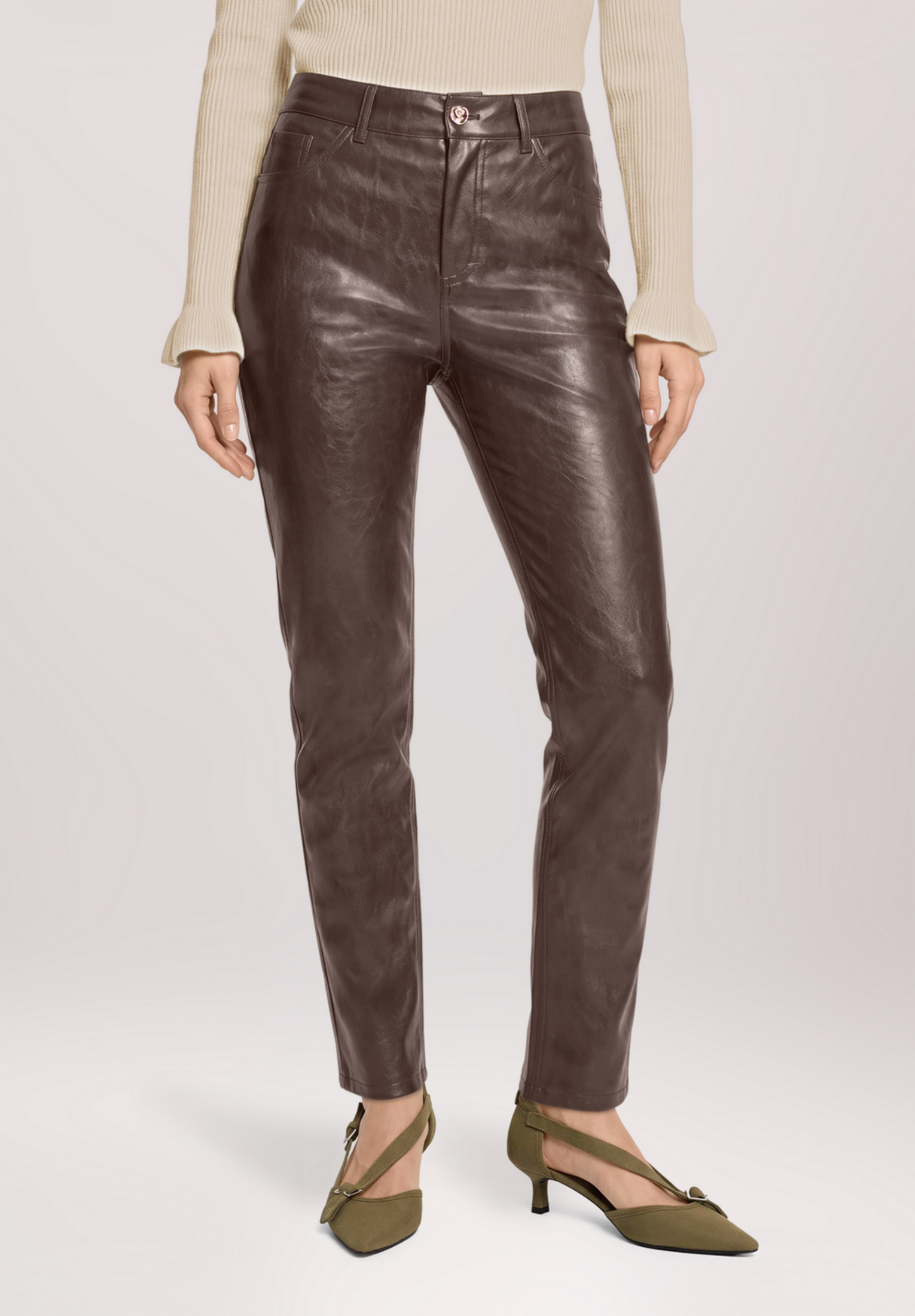 Pantalon en simili cuir à poches, CARTOON