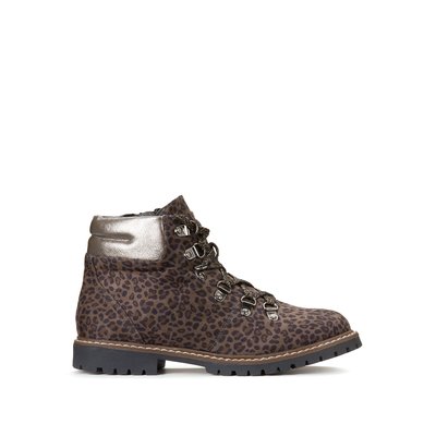 Kids Ankle Boots in Leopard Print LA REDOUTE COLLECTIONS