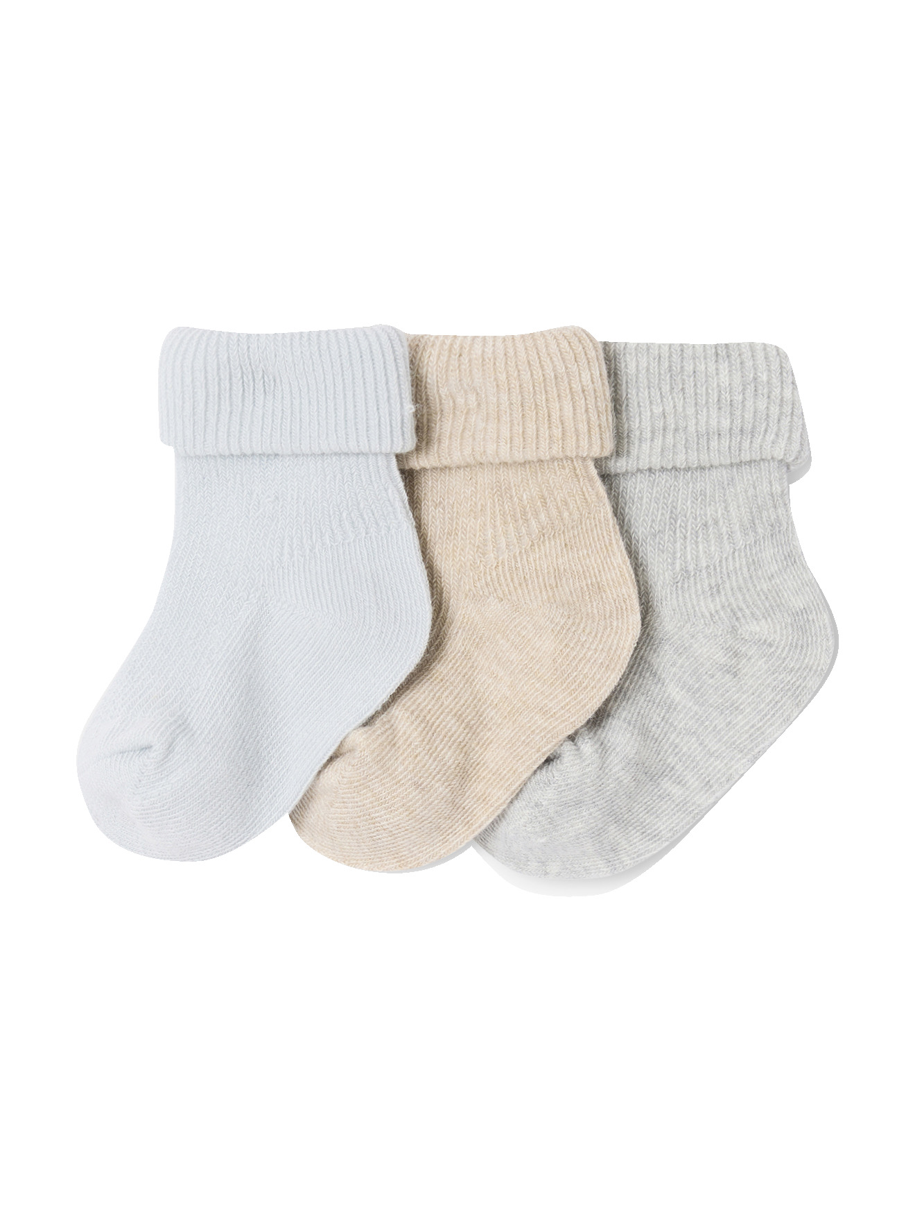 Lot de 3 paires de chaussettes bébé unies, VERTBAUDET