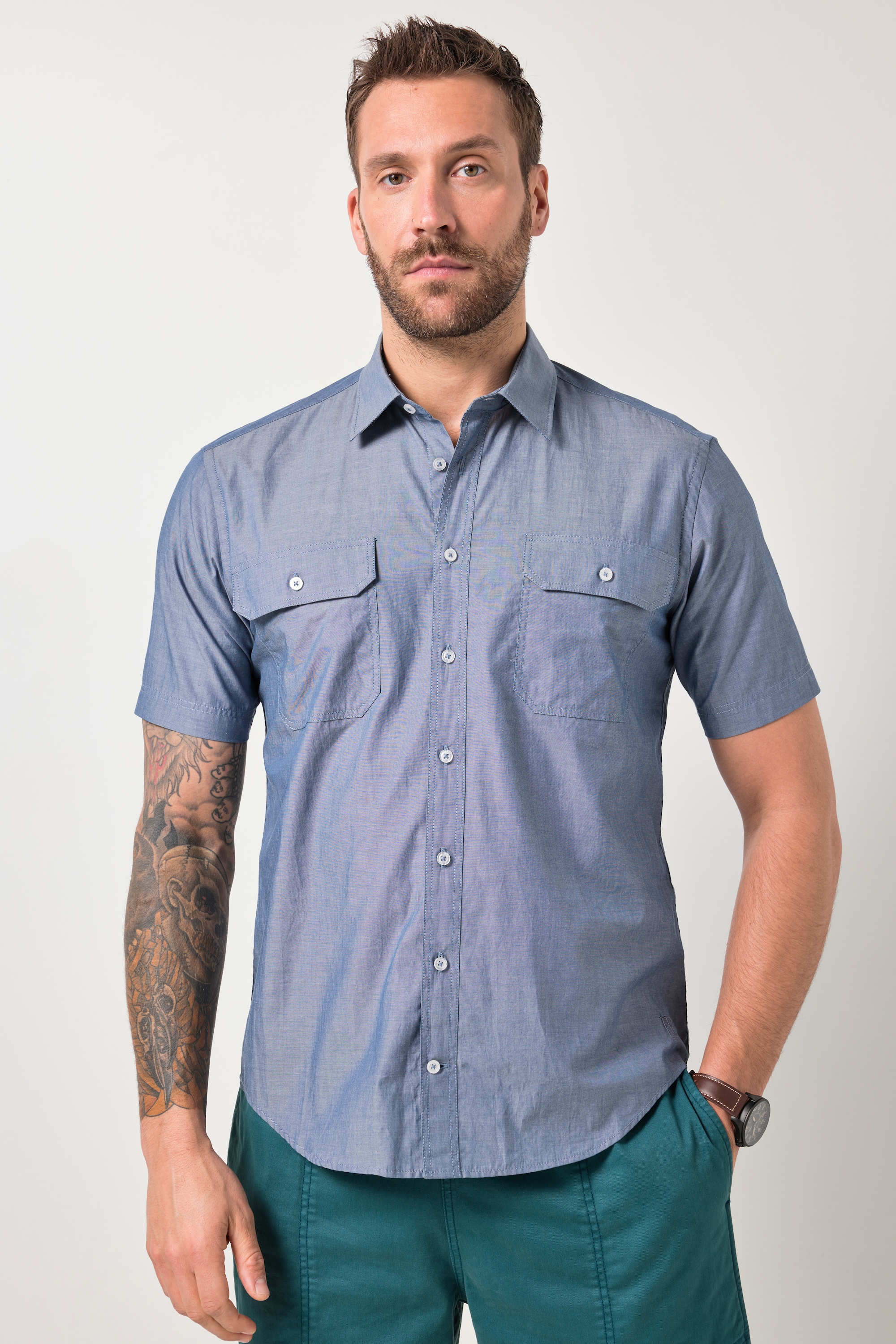 Chemise JP 1880 en chambray, JP1880
