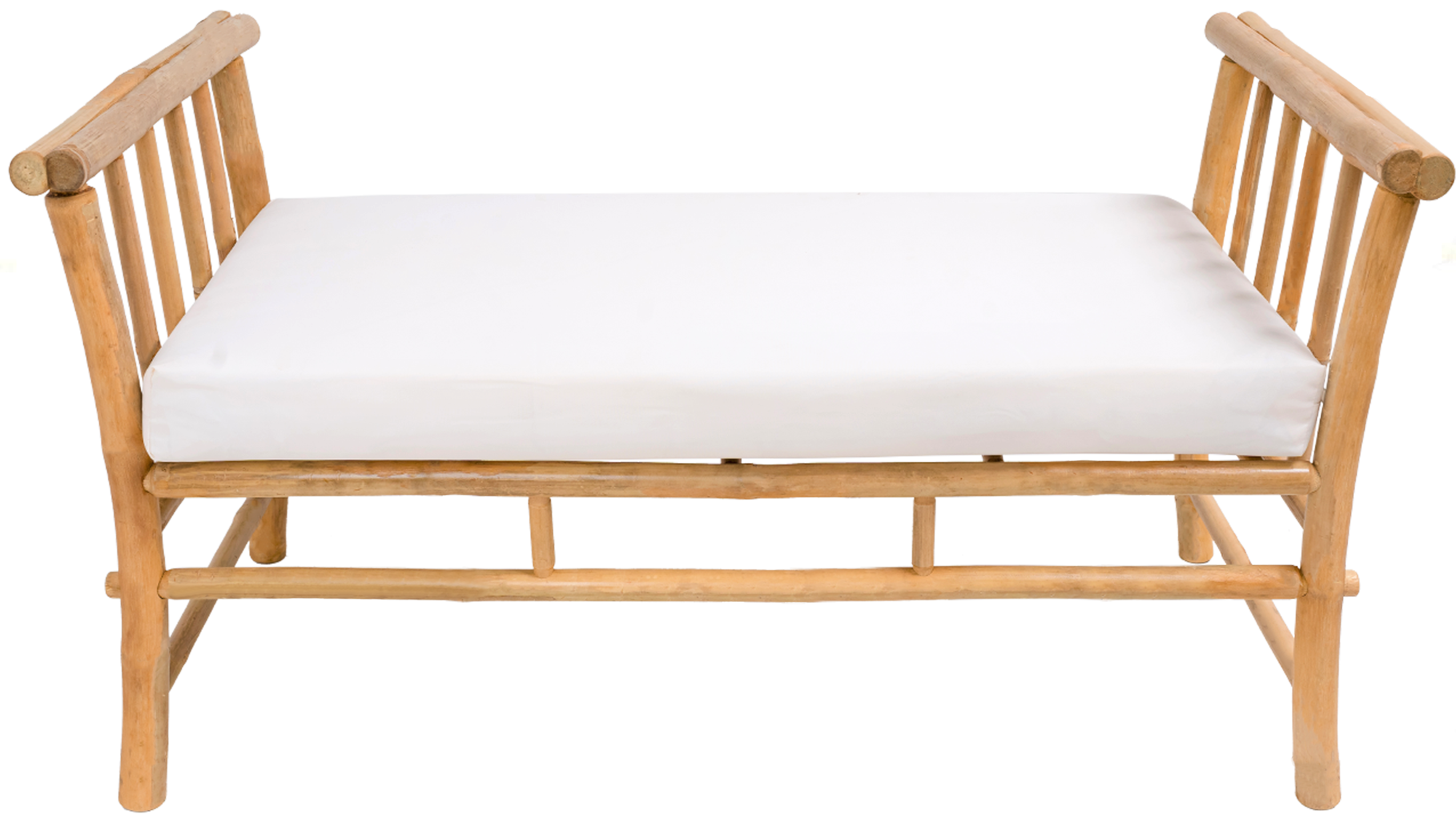 Banc en bois de bambou et tissu, DILI, NORDLYS