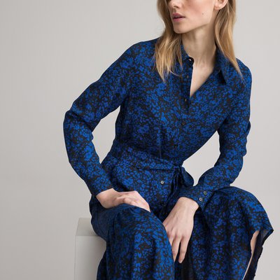Floral Midi Shirt Dress with Tie-Waist LA REDOUTE COLLECTIONS