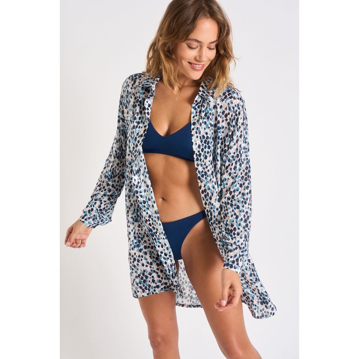 Chemise longue de plage femme La Redoute