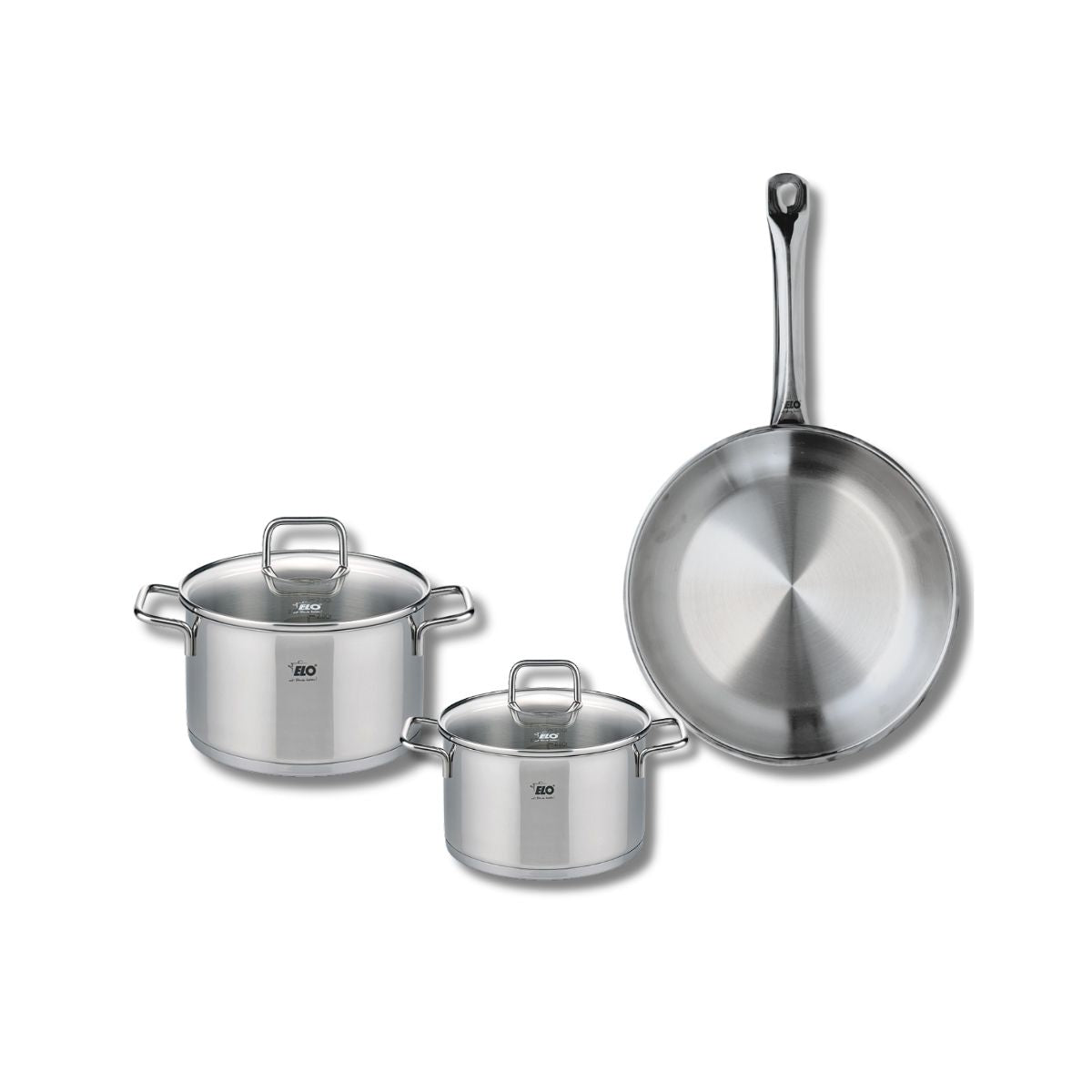 Batterie 1 poêle 28cm + 2 faitouts 16/20cm PROFI CITRIN, ELO