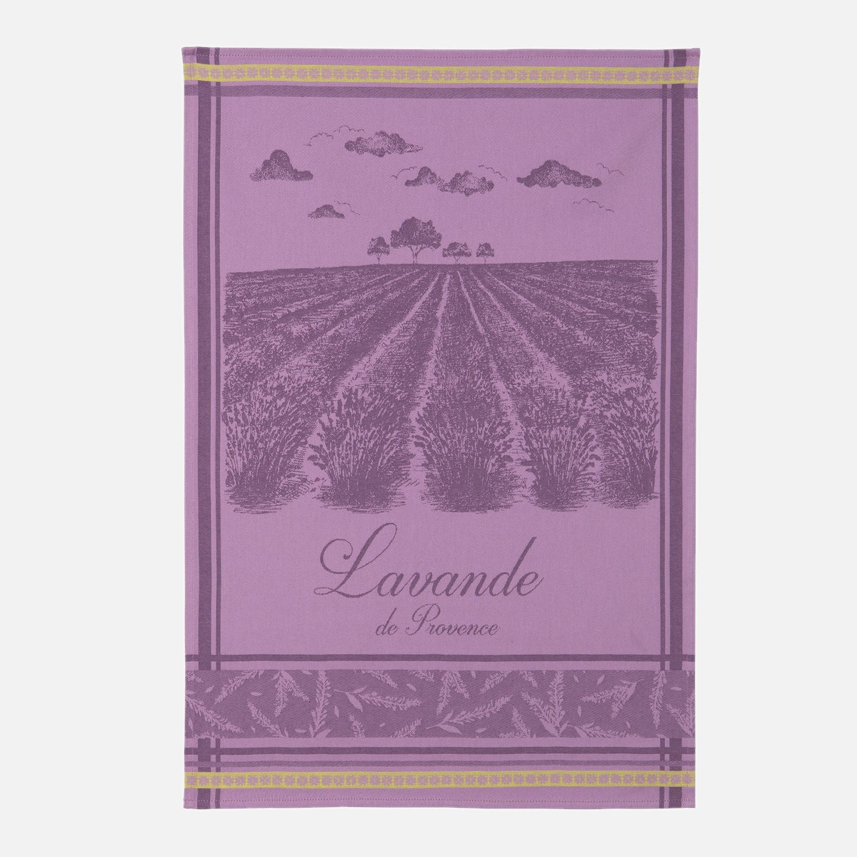 Torchon jacquard en coton CHAMPS DE LAVANDE, COUCKE