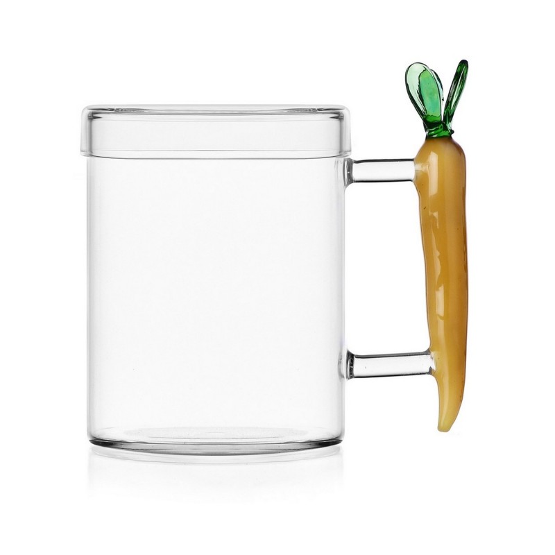 Mug couvercle verre design carotte VEGETABLES, ICHENDORF