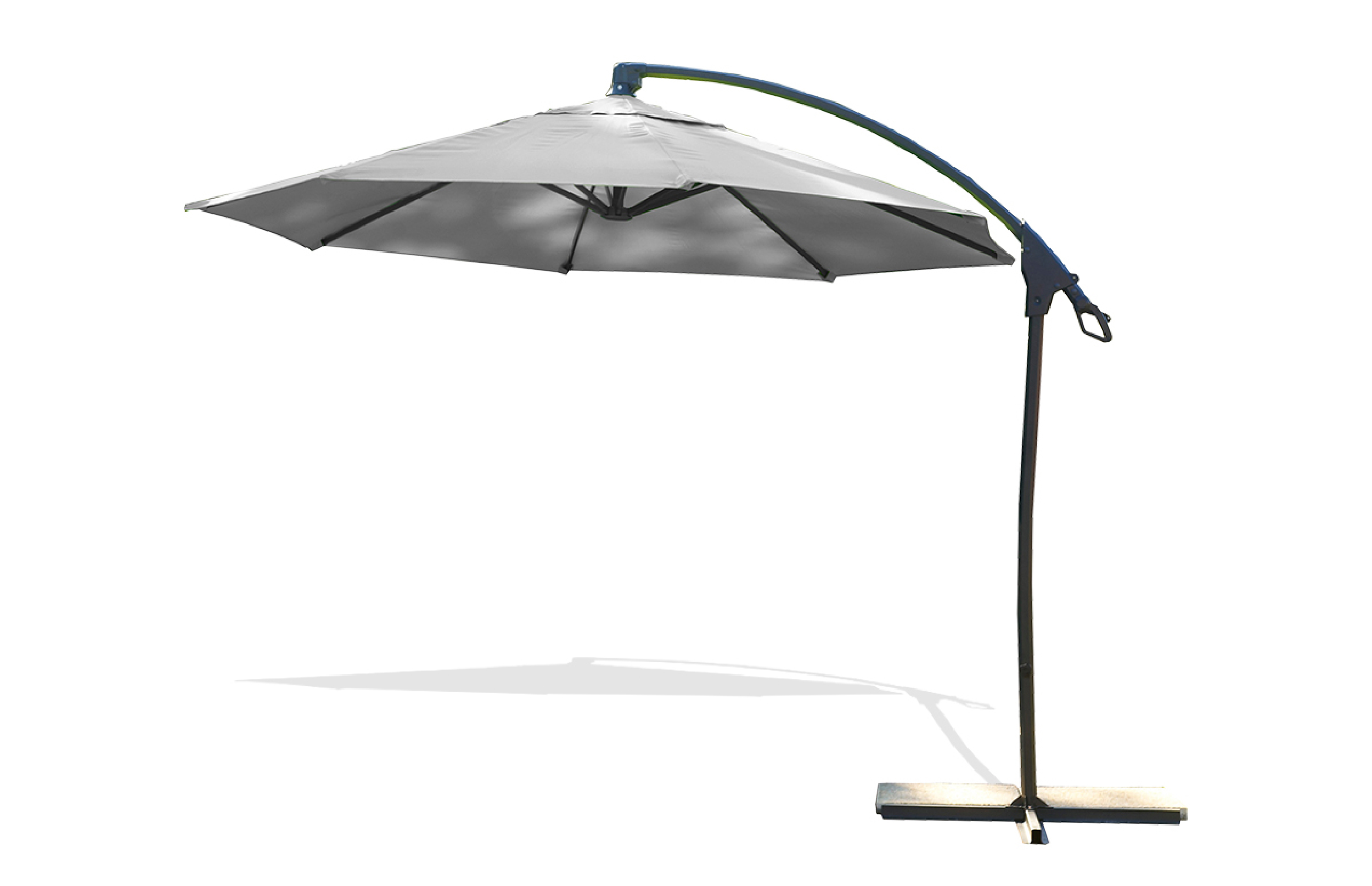 Parasol avec pied excentré en acier et toile MALAGA, DCB GARDEN