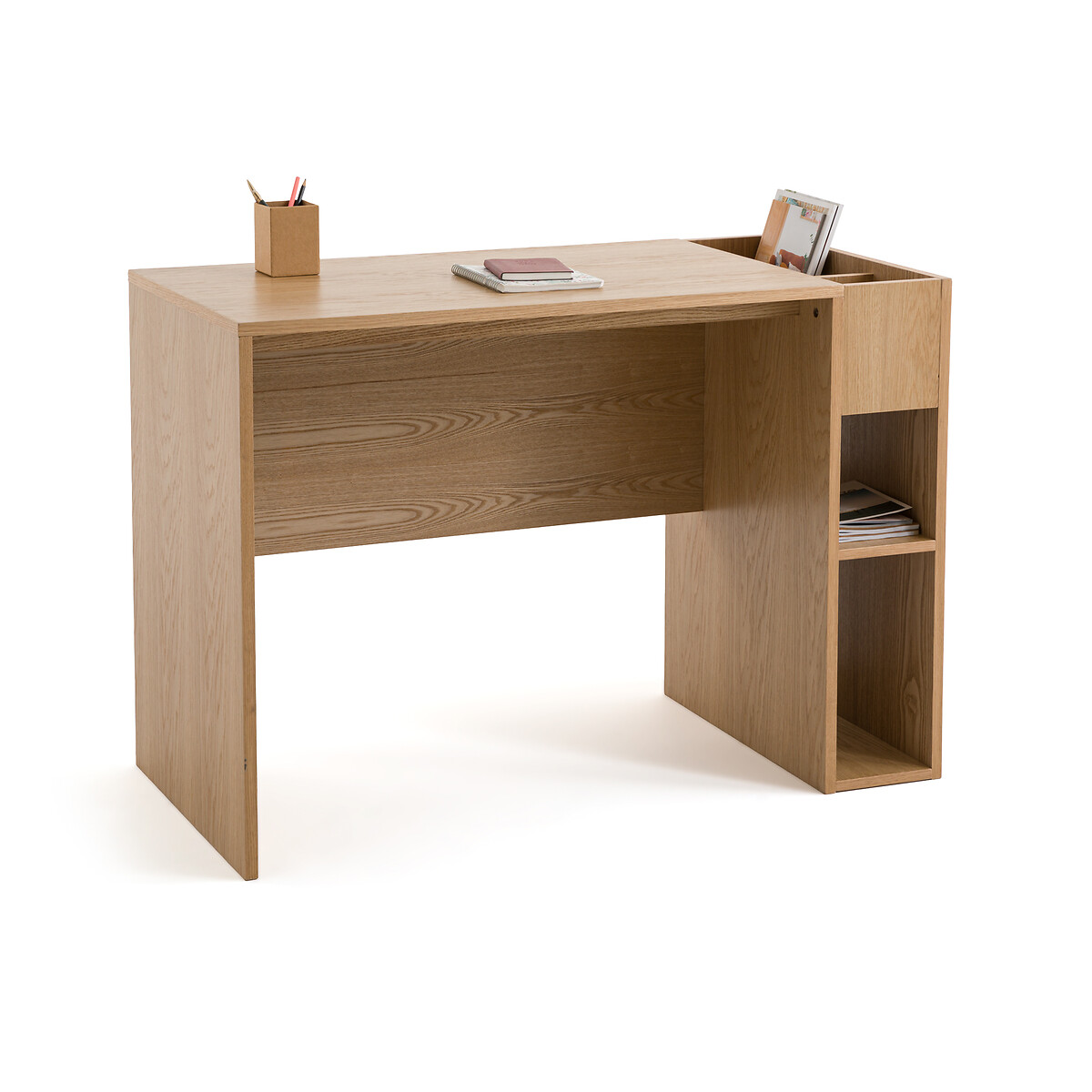 Oak veneer desk on sale with drawers