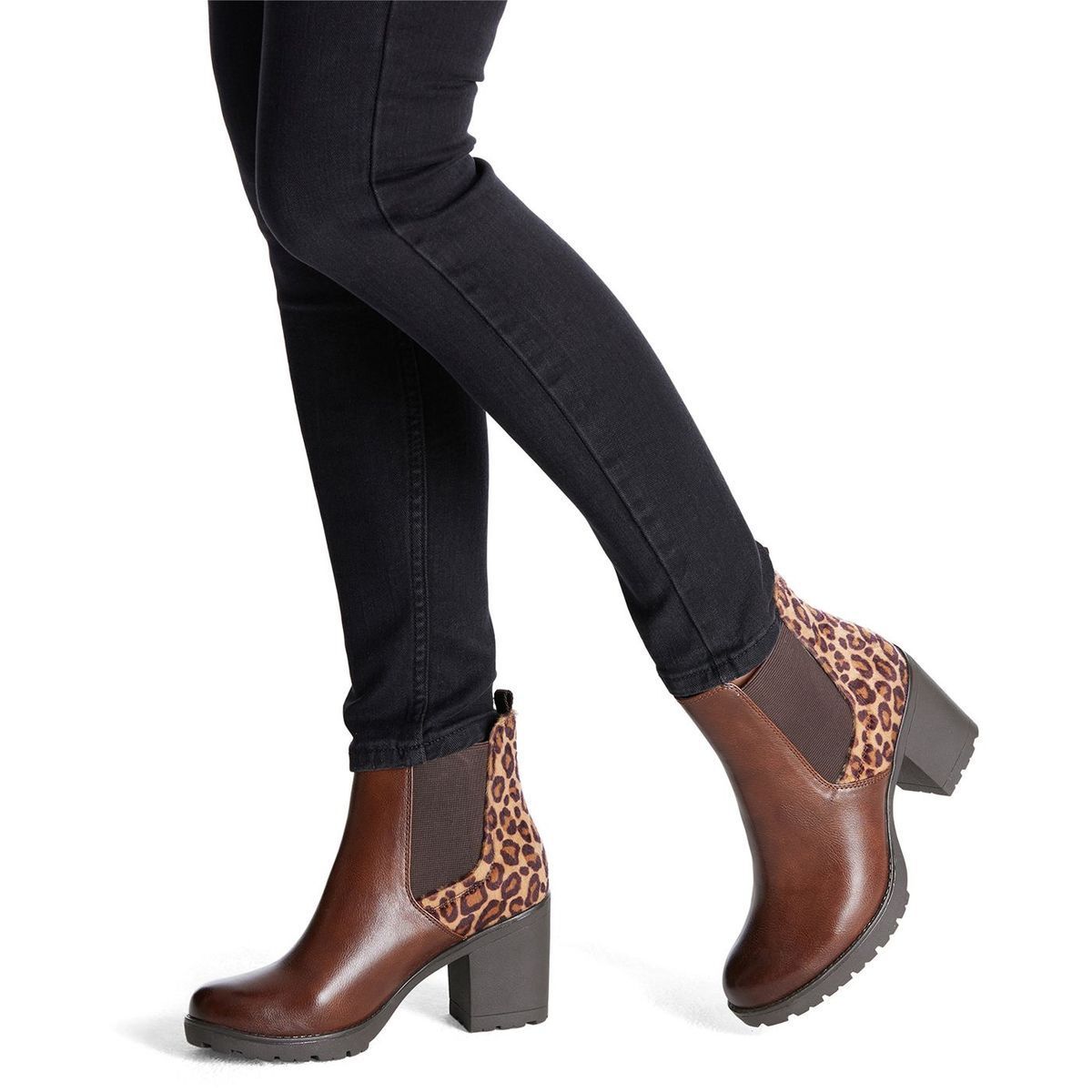 Bottine sales croco marron