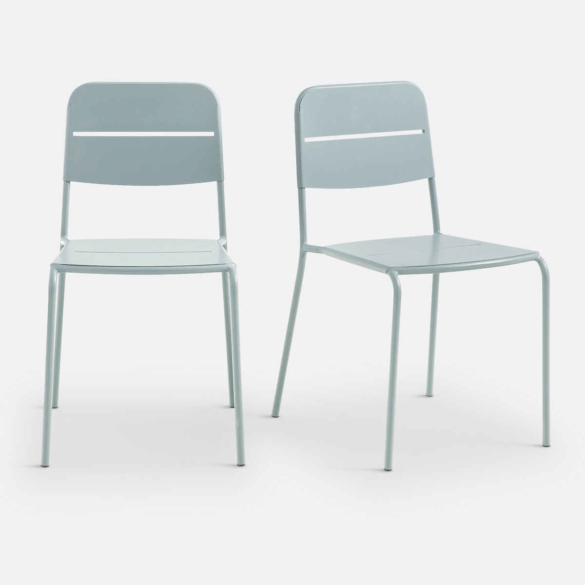 Set van 2 metalen tuinstoelen, Dune