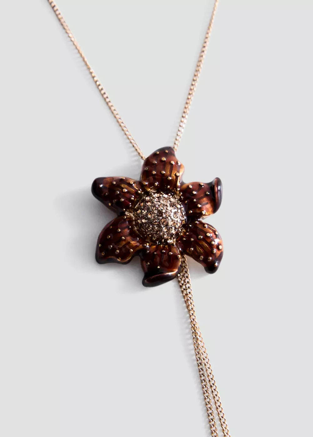 Collier double fleur, MANGO