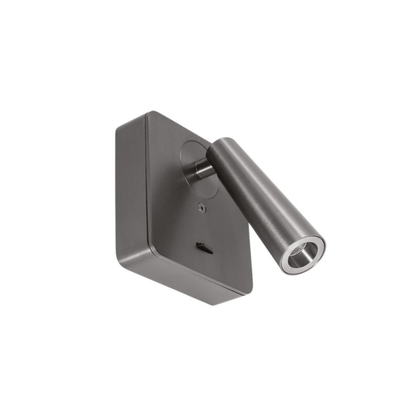 Applique Led tête de lit avec interrupteur nickel foncé Gapi, MILLUMINE