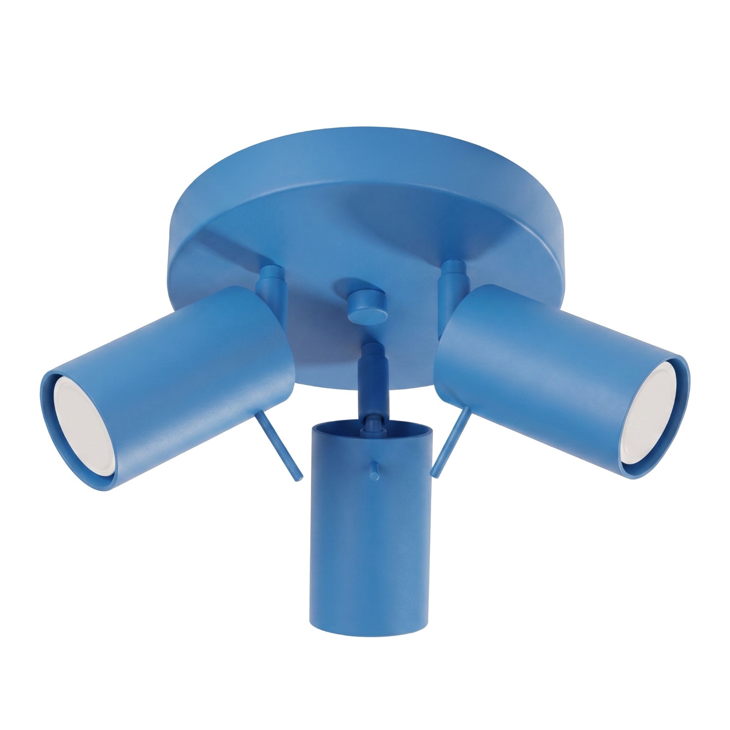 Plafonnier Acier Bleu GU10 3 RING, EDEN