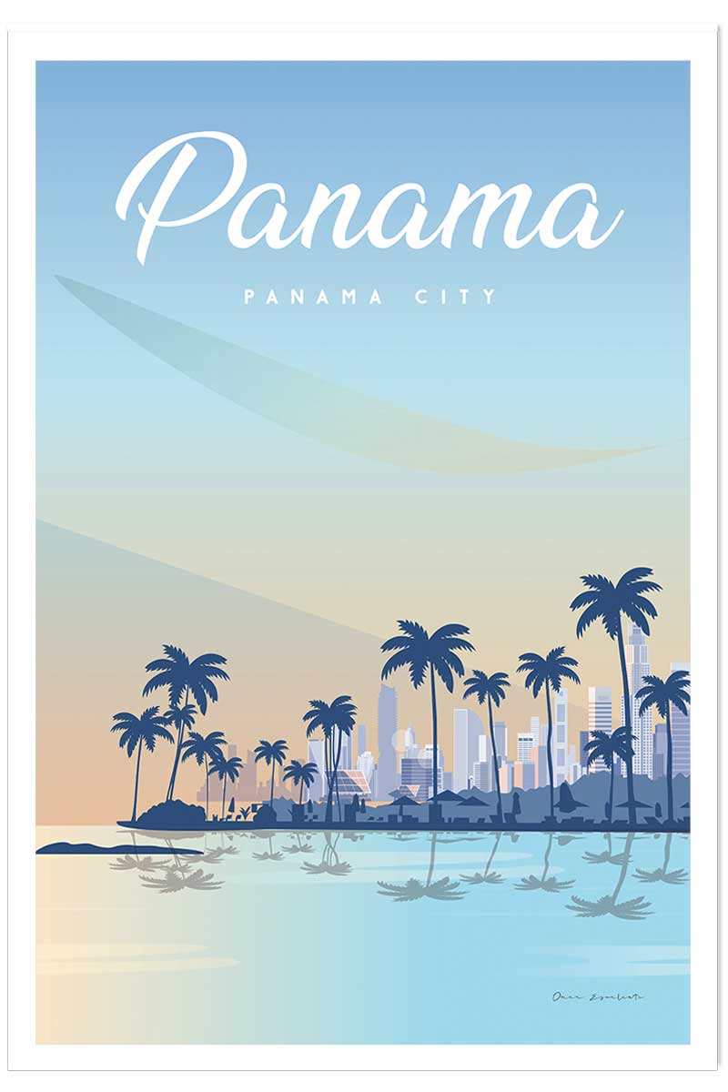 Affiche voyage Panama city, HEXOA