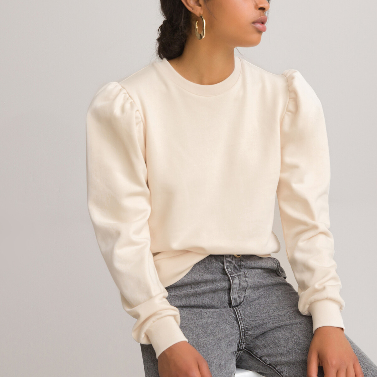 WOMEN FASHION Jumpers & Sweatshirts Sweatshirt Basic H&M sweatshirt discount 63% Beige S 