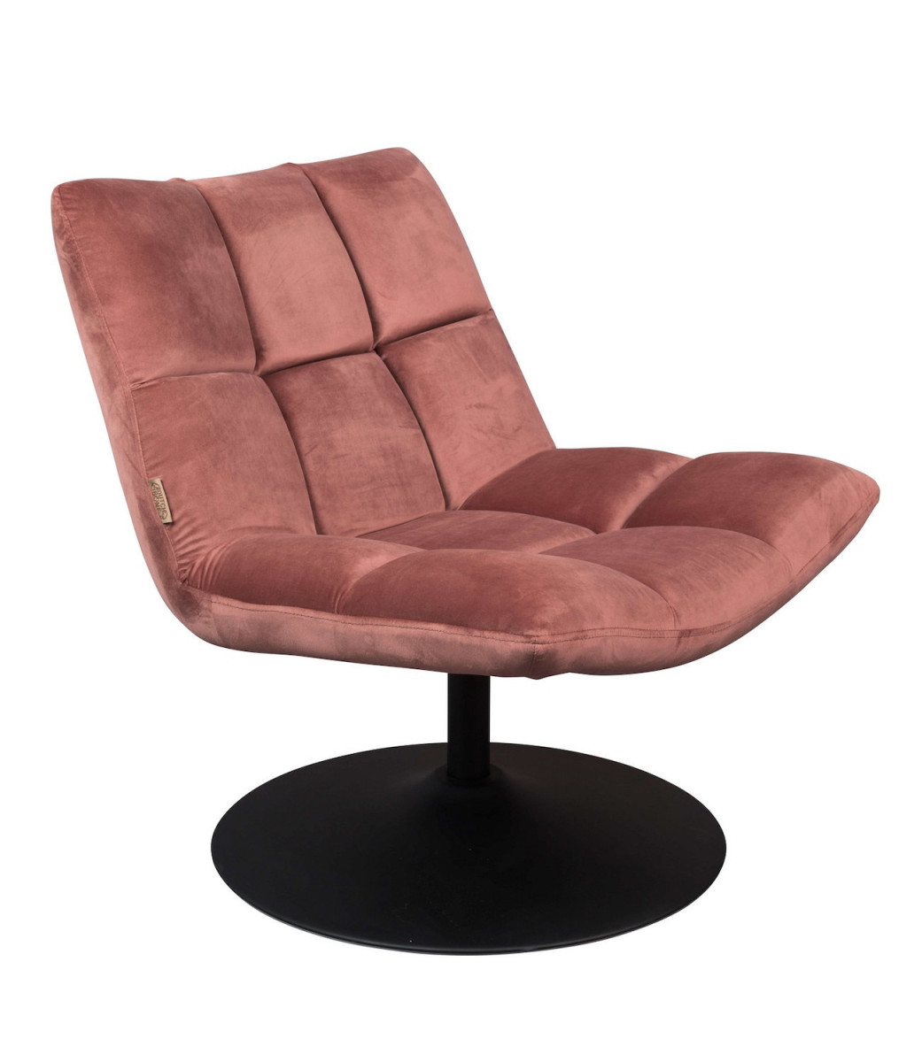 Fauteuil pivotant en velours - BAR, DUTCHBONE