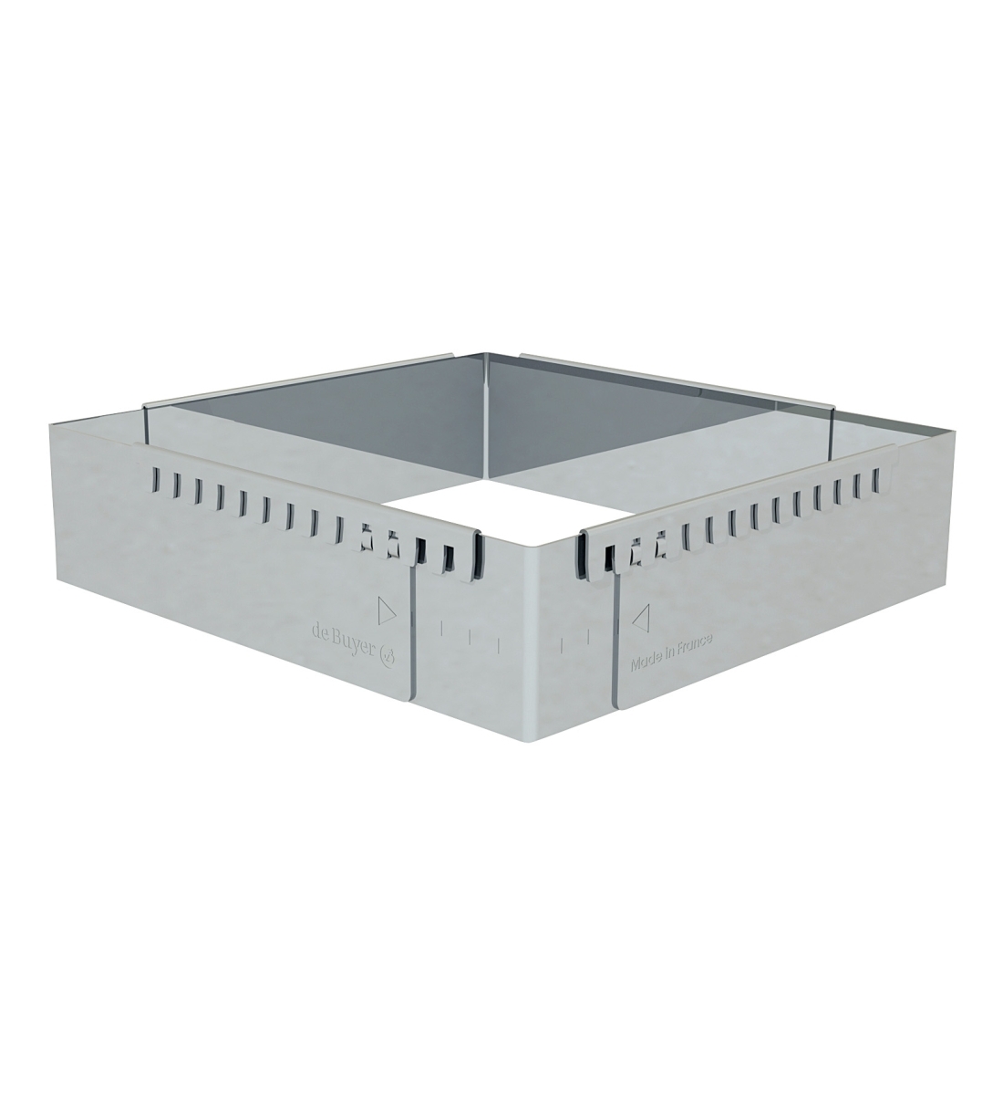 Cadre rectangle extensible inox 20 x 20 cm, DE BUYER