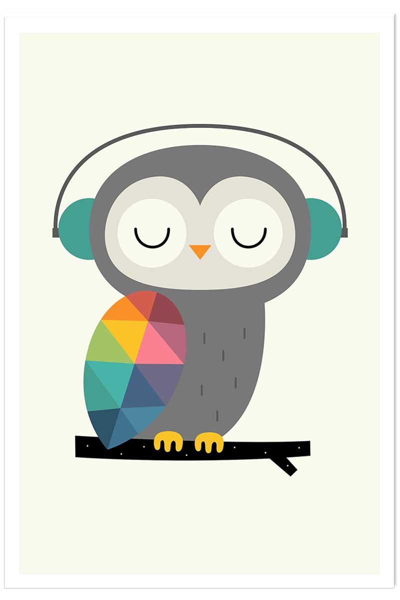 Affiche  hibou music, HEXOA