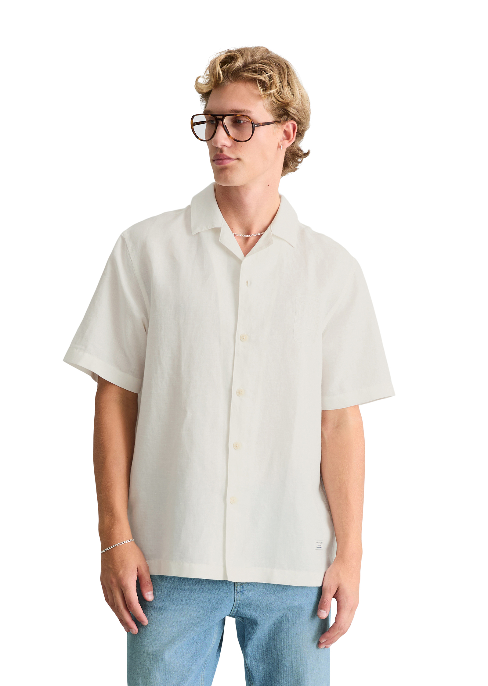 Chemise à manches courtes Crayfish Capsule en lin et en coton bio, MARC O’POLO DENIM