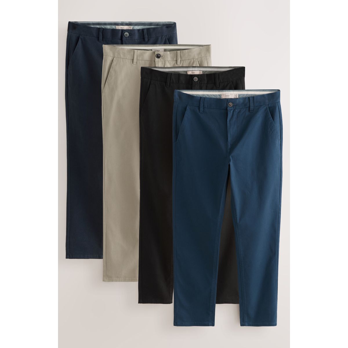 Pantalon chino slim stretch, lot de 4, NEXT