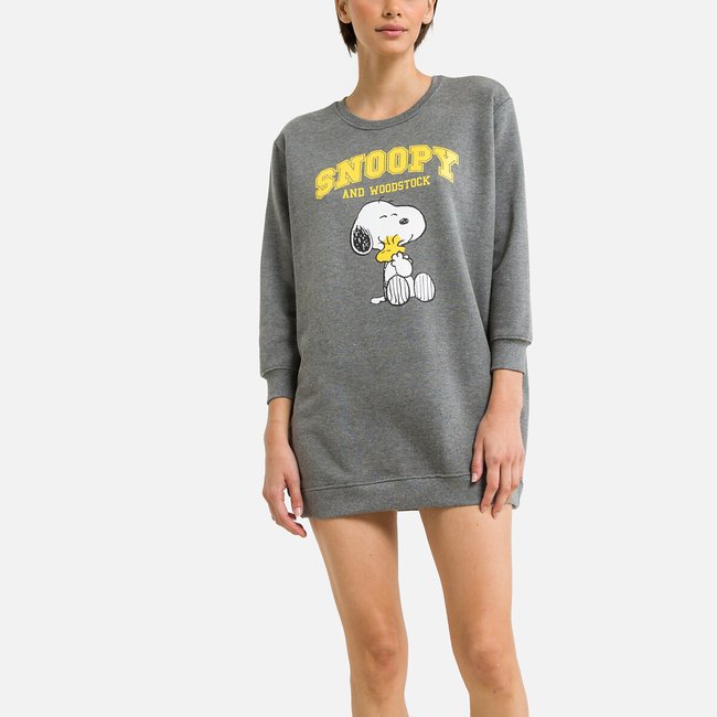 Langes Sweatshirt Snoopy, Homewear anthrazit <span itemprop=