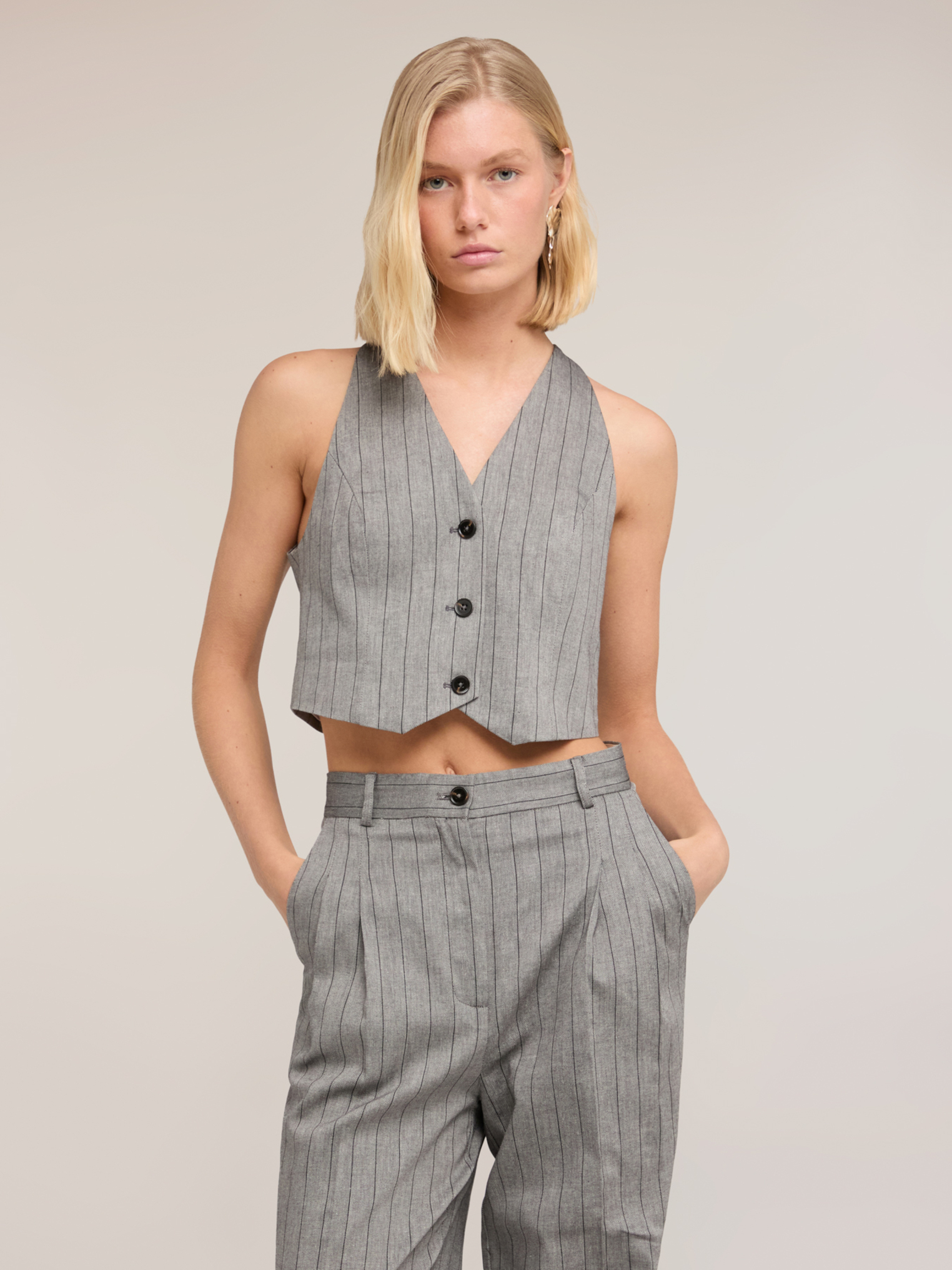 Top gilet à rayures, MOTIVI