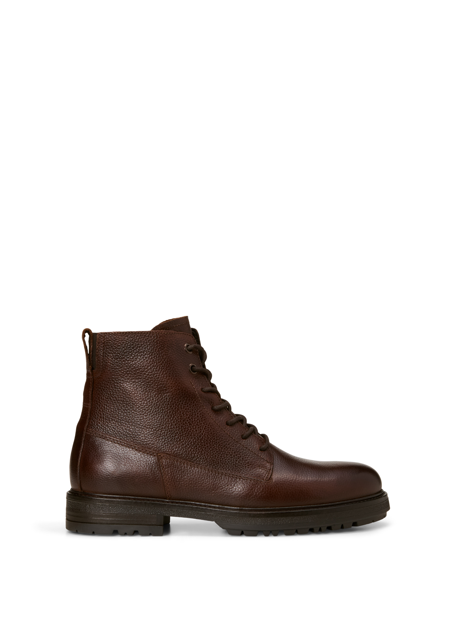 Bottes à lacets, modèle Rony en cuir de vachette à grain naturel, MARC O'POLO
