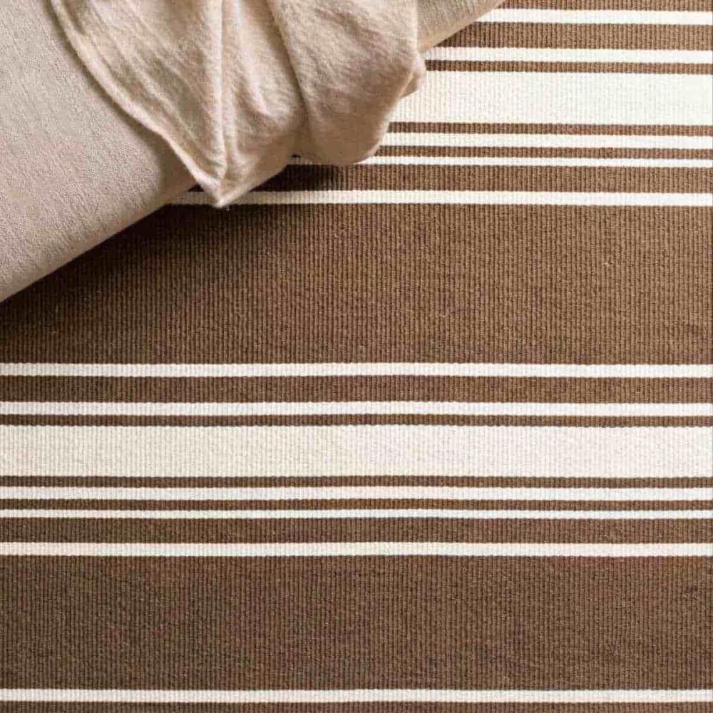 Tapis coton imprimé rayé 120x160cm, ORNAMI