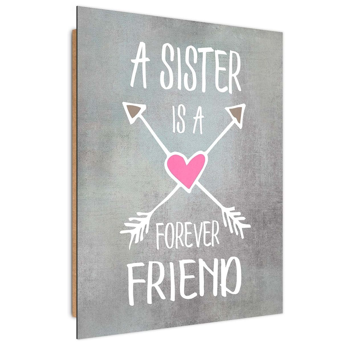 tableau bois sister is the best friend
