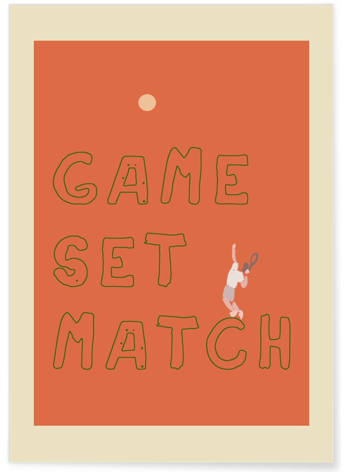 Affiche Tennis Unique : Game Set Match Alternative, L'AFFICHERIE