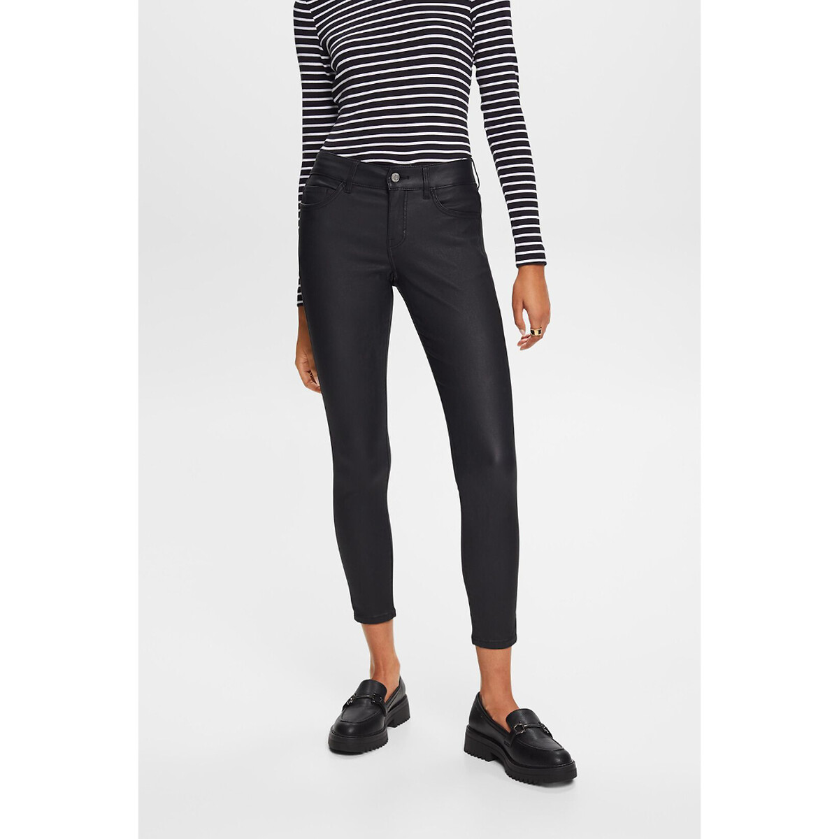 Image of Coated Skinny Trousers, Length 30"