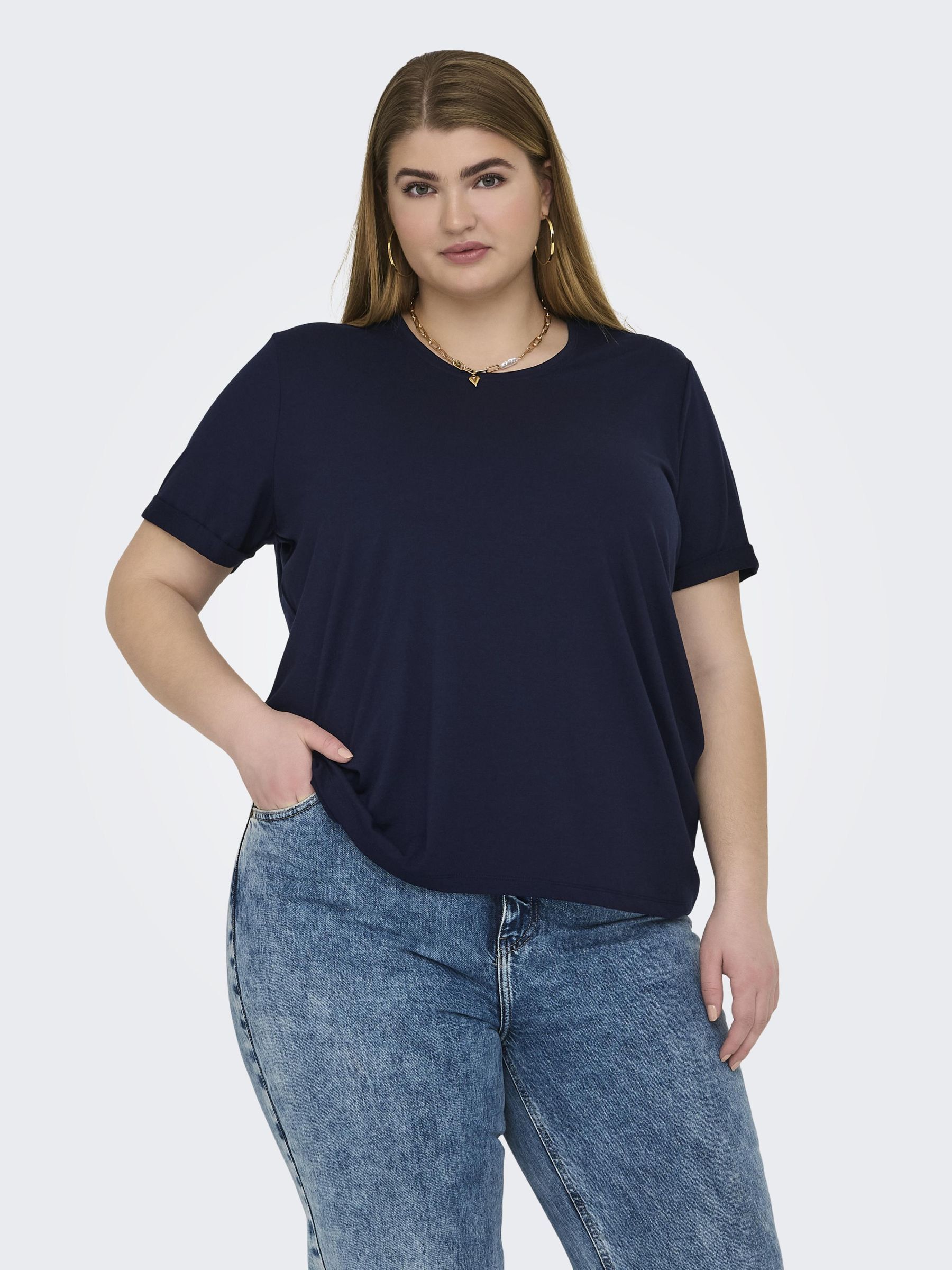 Only Carmakoma Milda t-shirt sort