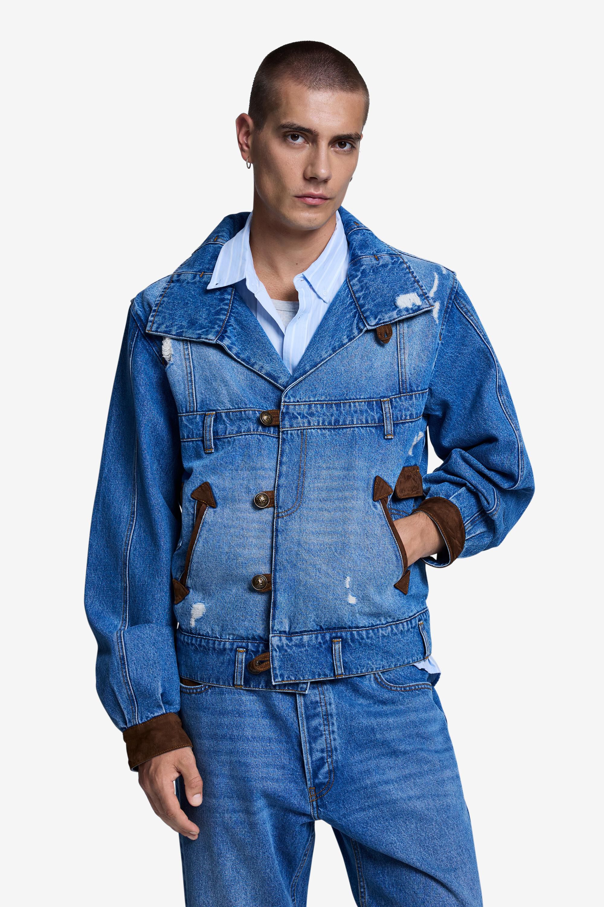 Veste en jean brodée, DESIGUAL