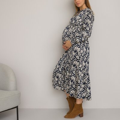 Платье-макси для периода беременности, на пуговицах LA REDOUTE COLLECTIONS