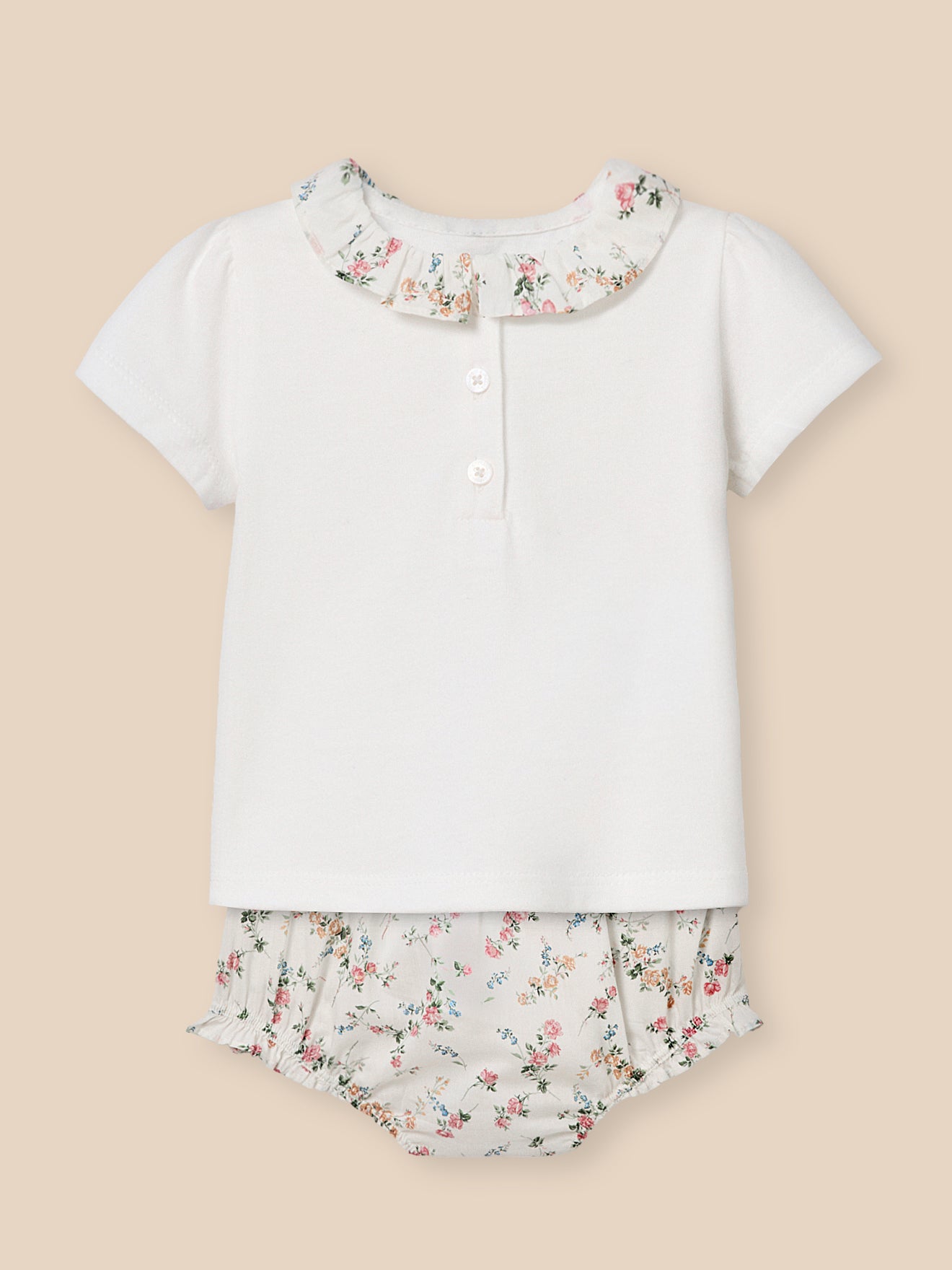 Ensemble T-shirt et bloomer en tissu liberty, CYRILLUS
