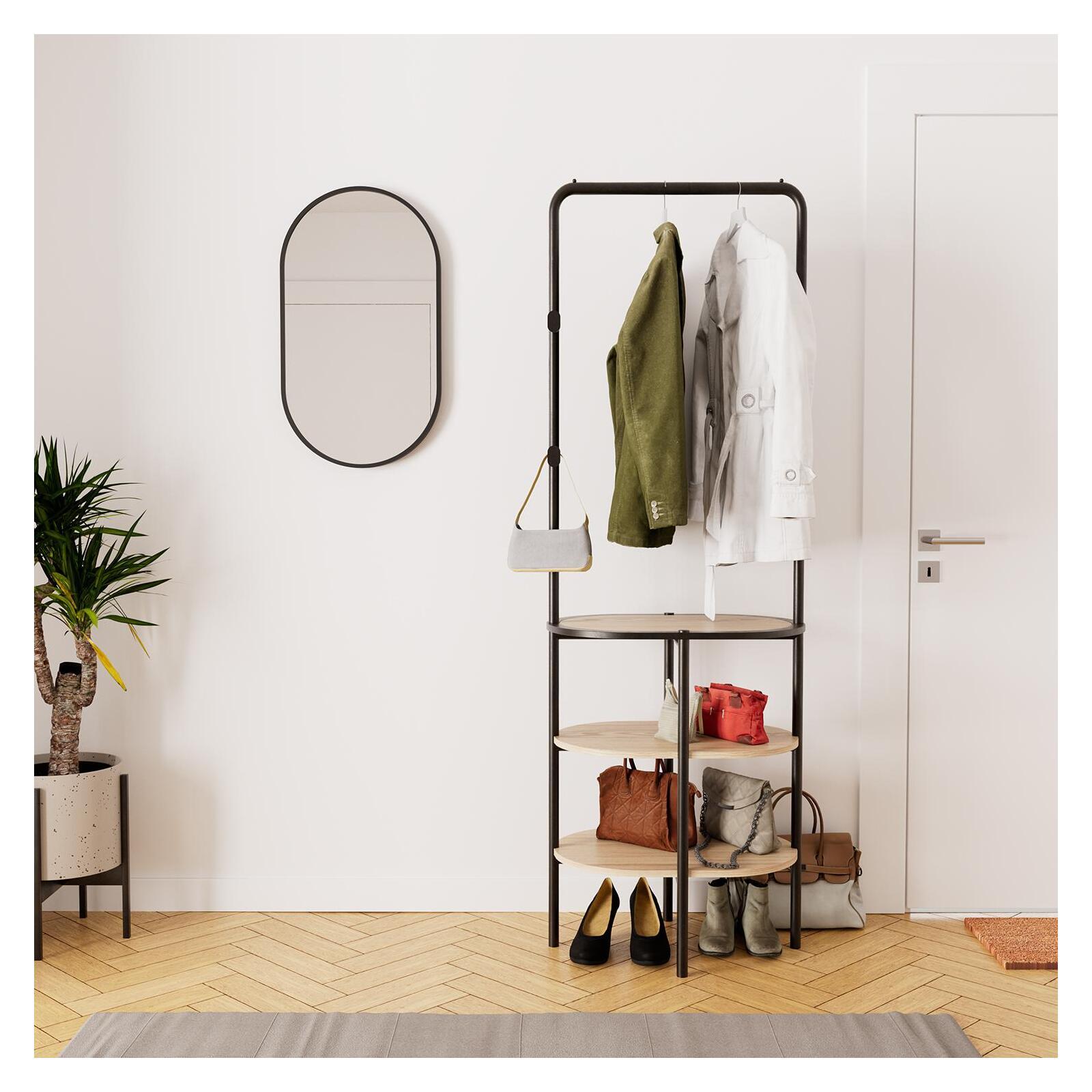 Ensemble d'entrée portant rond + miroir Wilko, MOB IN