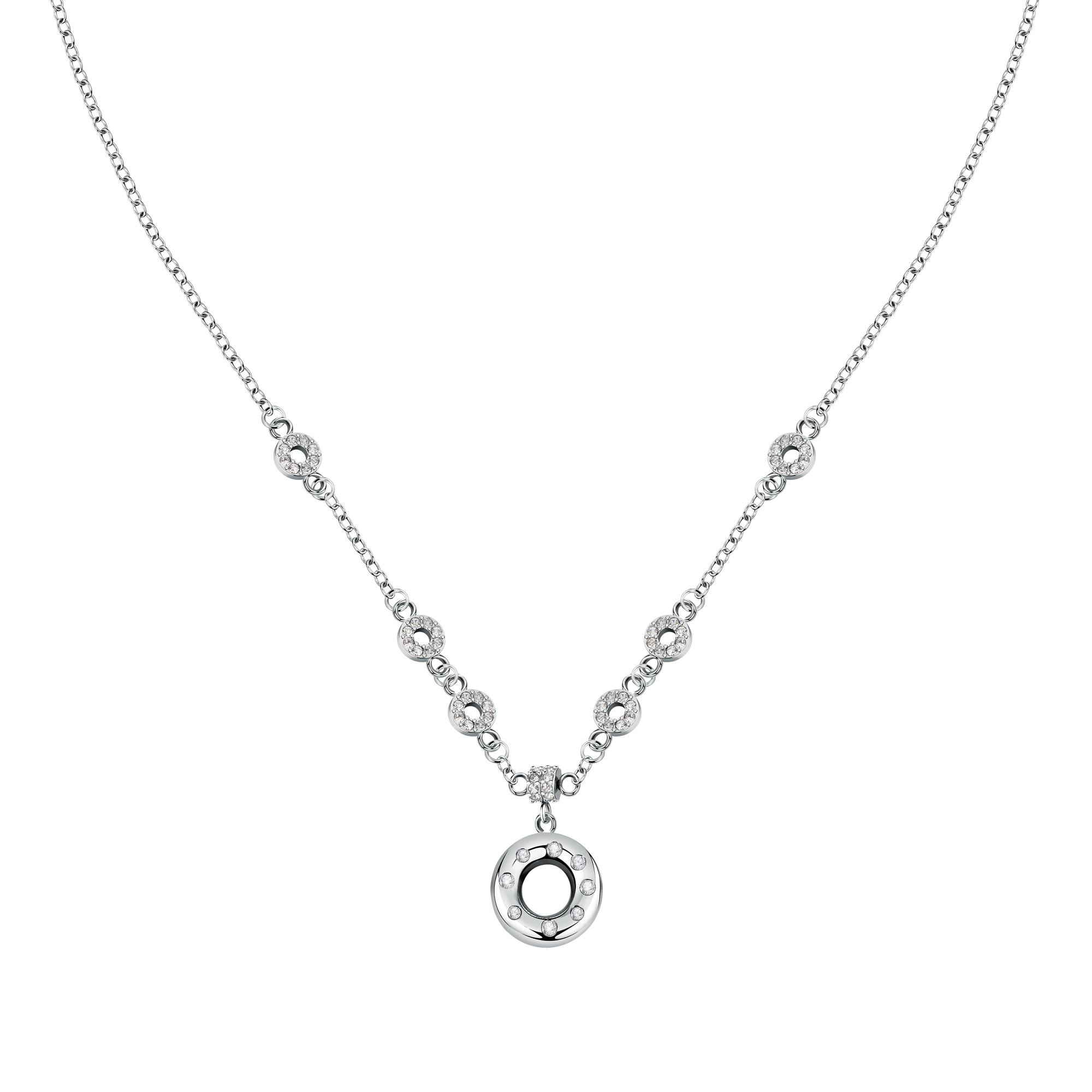Collier en acier, cristaux BAGLIORI, MORELLATO