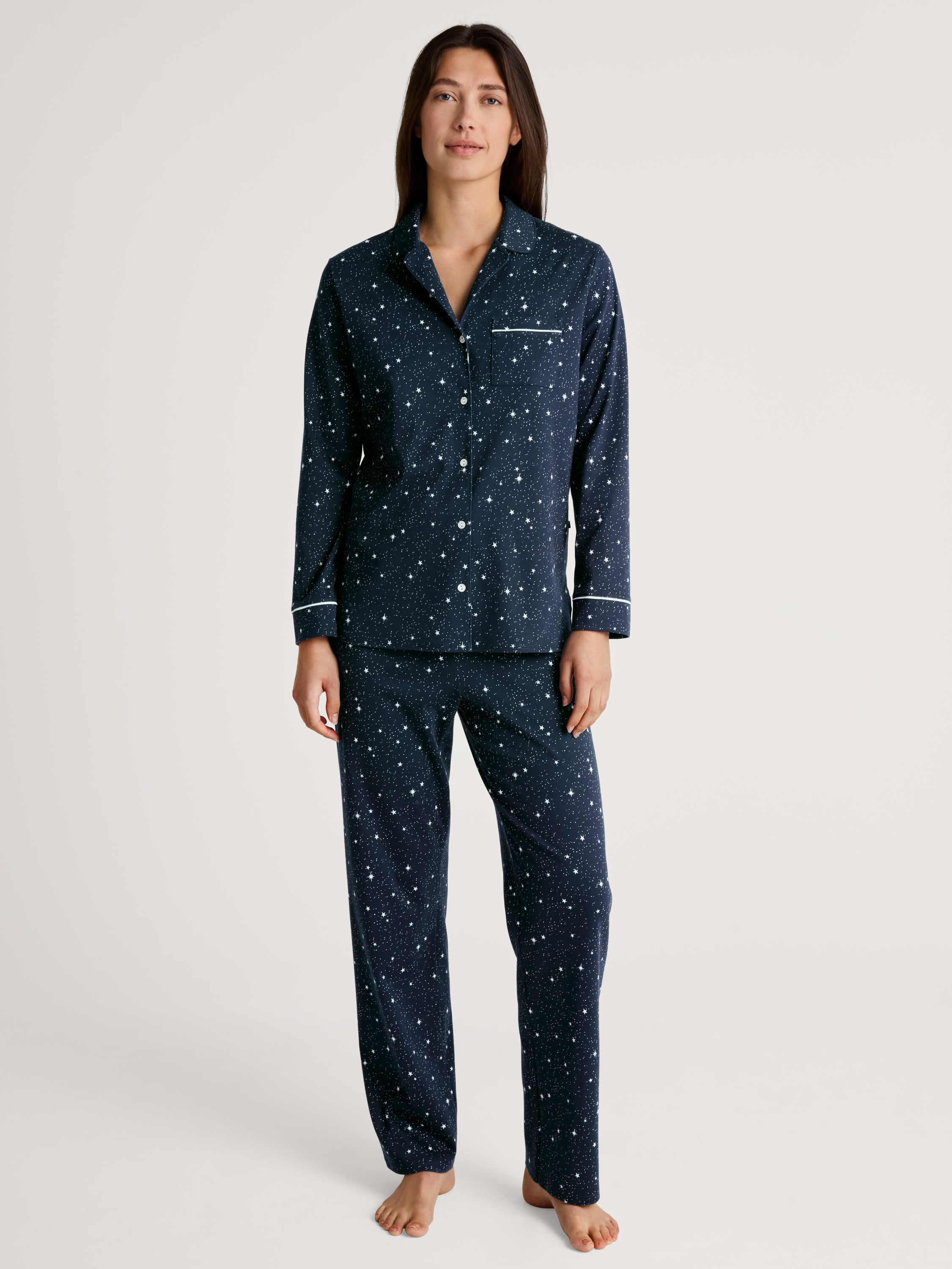 Pyjama boutonné sur toute la longueur manches longues Coton SWEET DREAMS, CALIDA