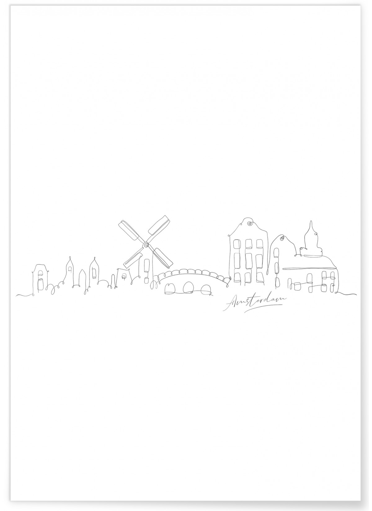 Affiche Line Art Amsterdam, L'AFFICHERIE