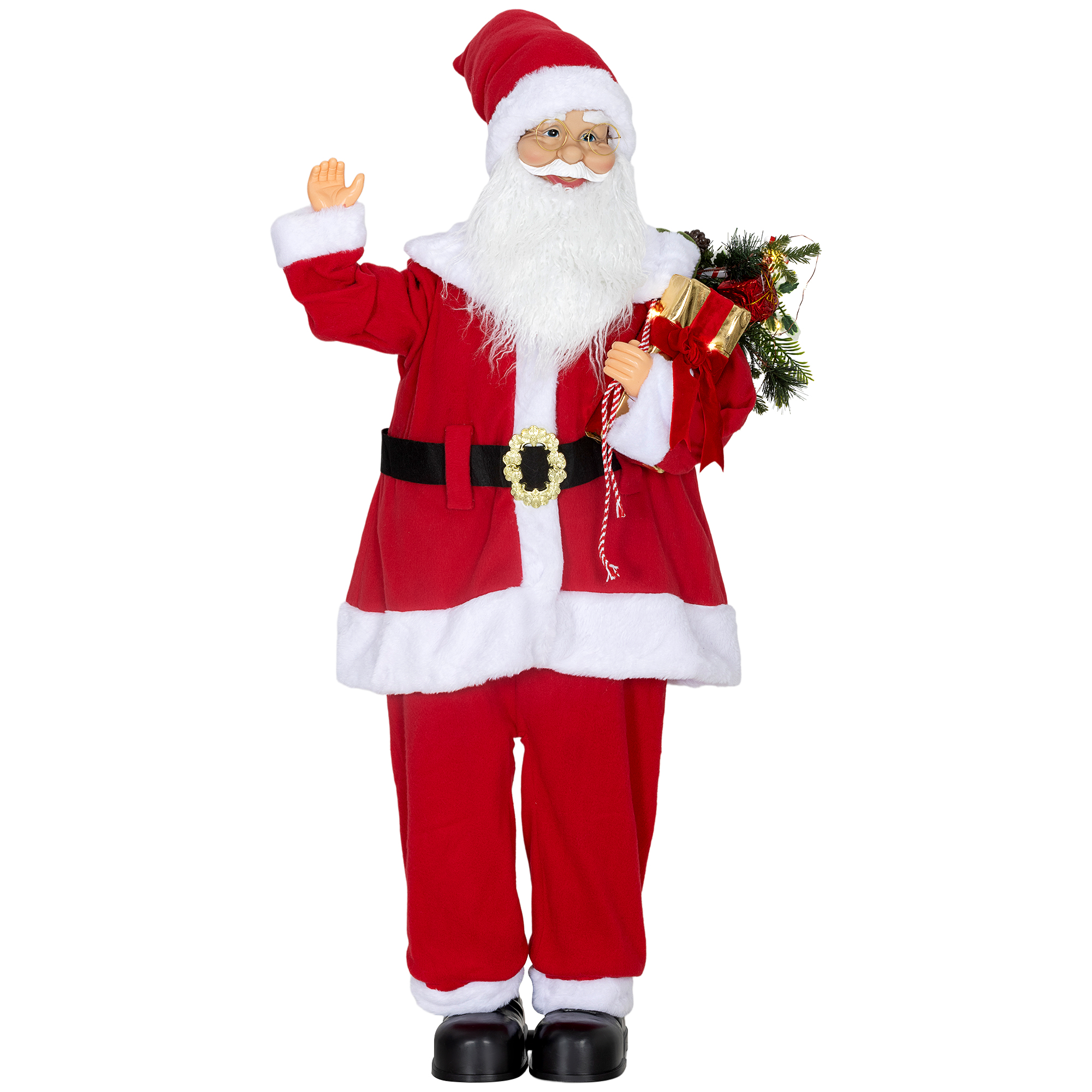 Décoration de Noël « Père Noël » Polyester, HOMCOM