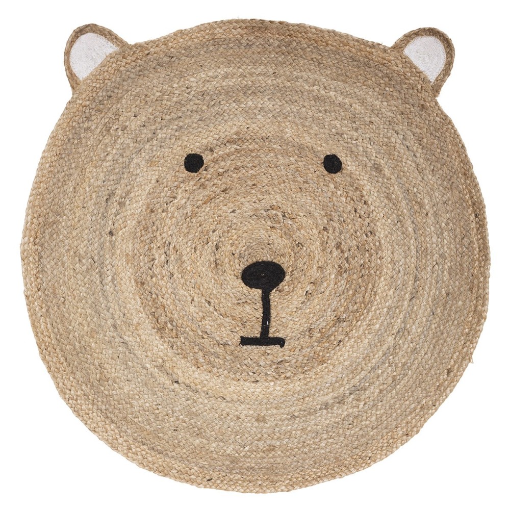 Tapis rond jute ourson D100, ATMOSPHERA