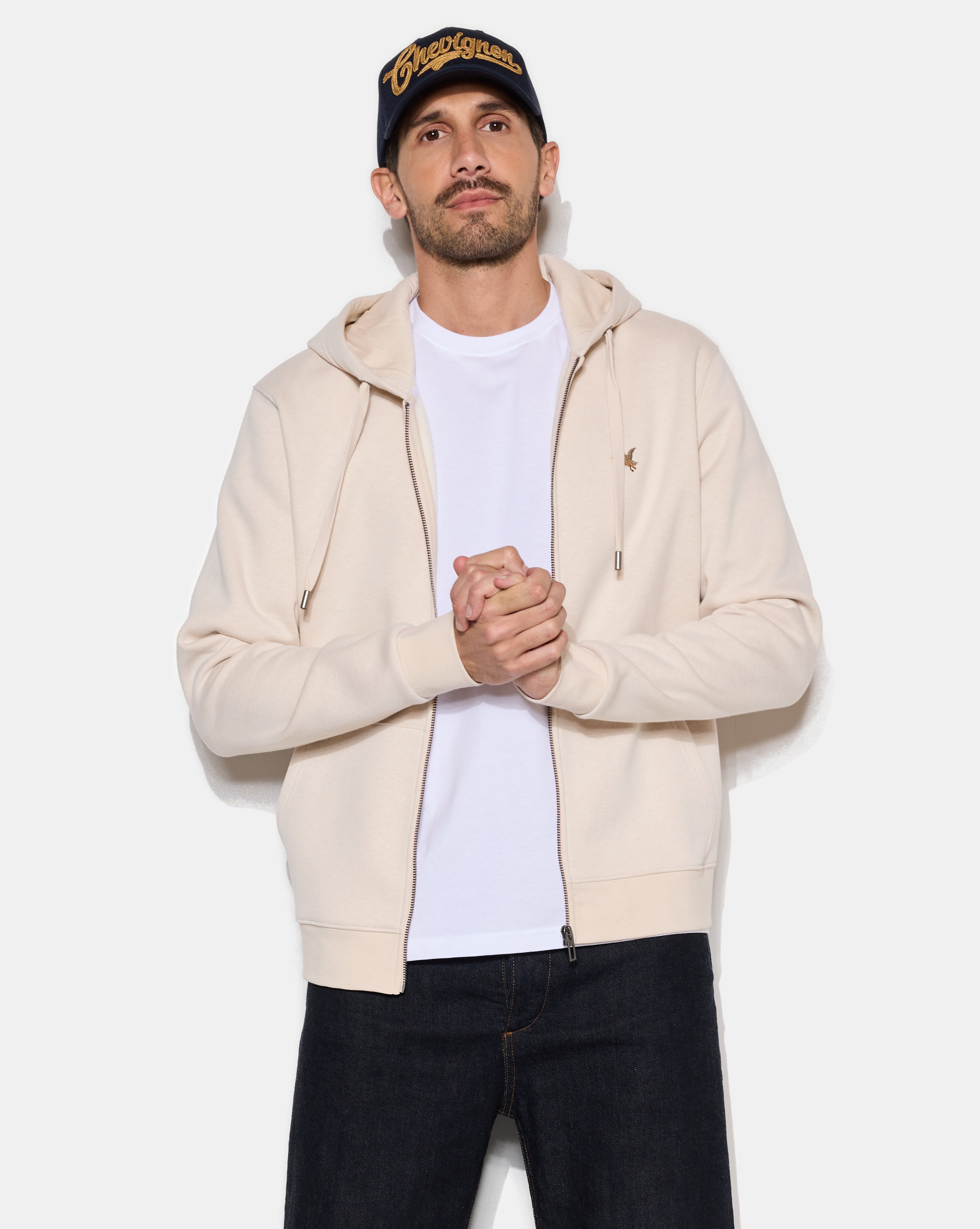 Sweat Shirt en coton CITY HOOD ZIPPE, CHEVIGNON