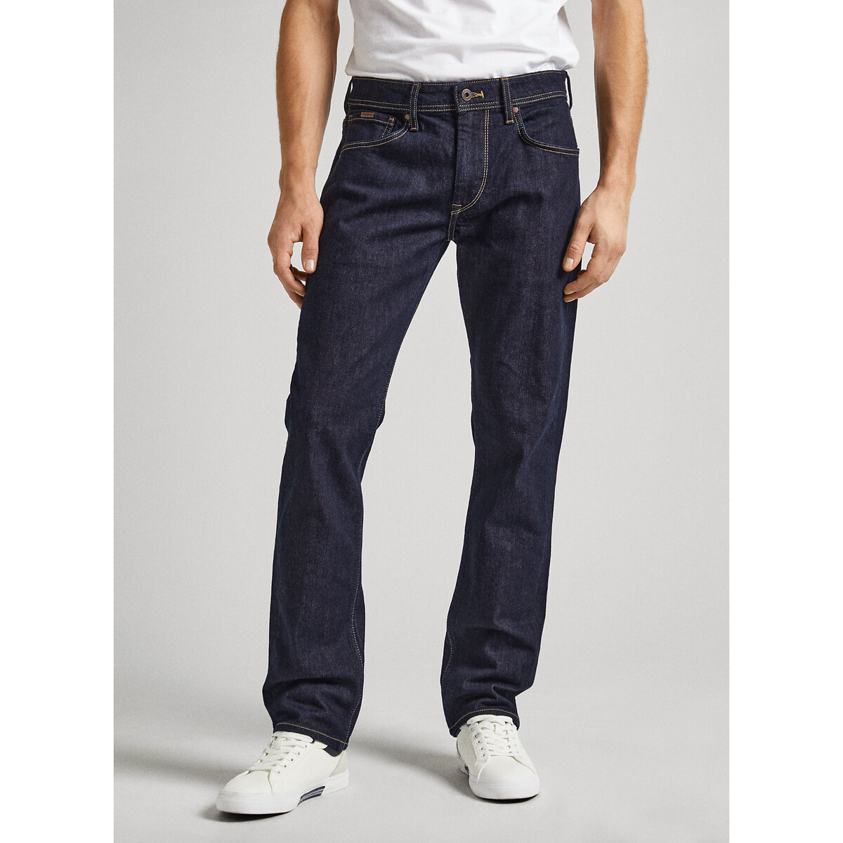 Image of Straight Comfort Fit Jeans in Mid Rise