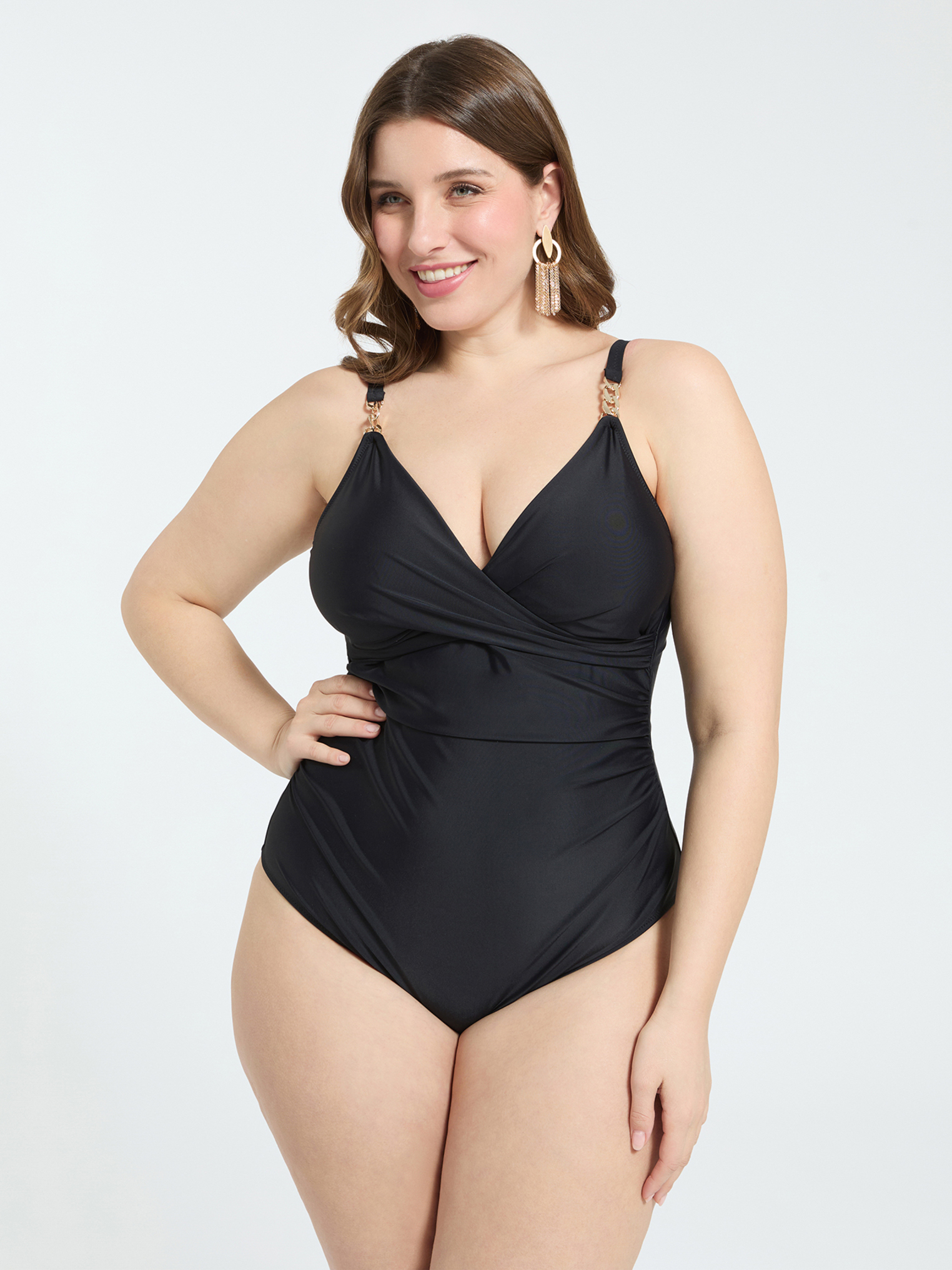 Maillot de bain une pièce à encolure croisée, FIORELLA RUBINO