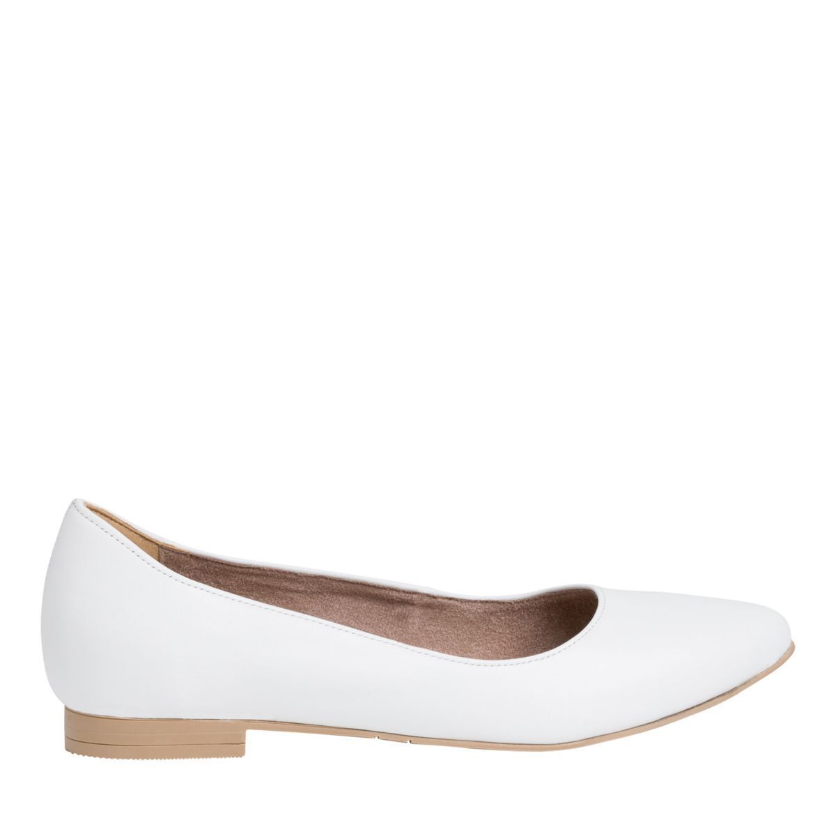 Ballerine blanche online cuir