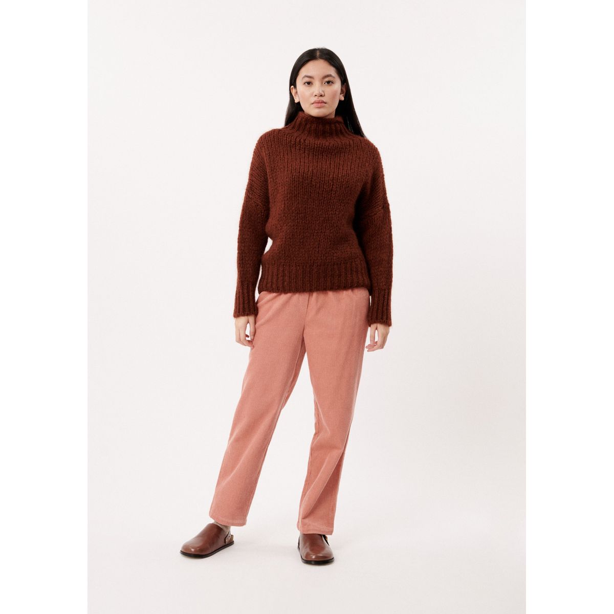 Pull femme 2025 marron glacé